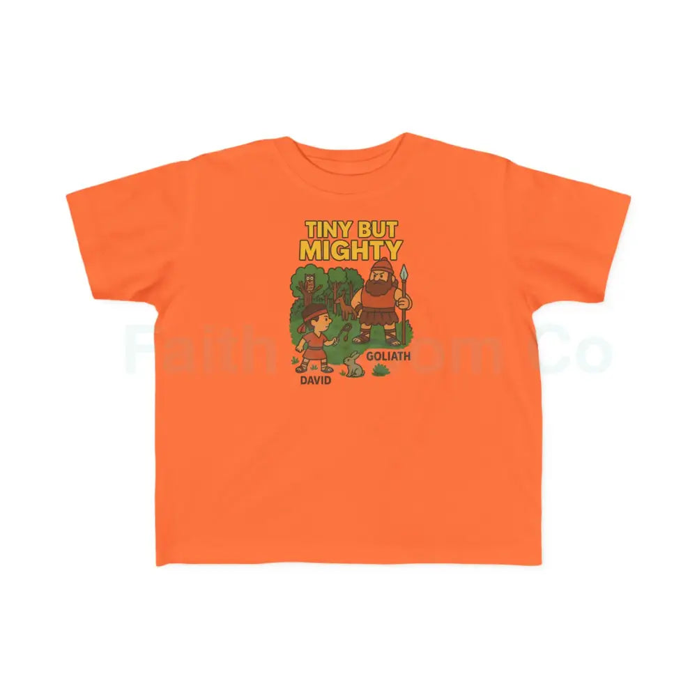 Toddler’s Tiny But Mighty Tee Kids’ Motivational T-Shirt Playful Youth Shirt Cute Toddler Apparel Fun Kids Gift