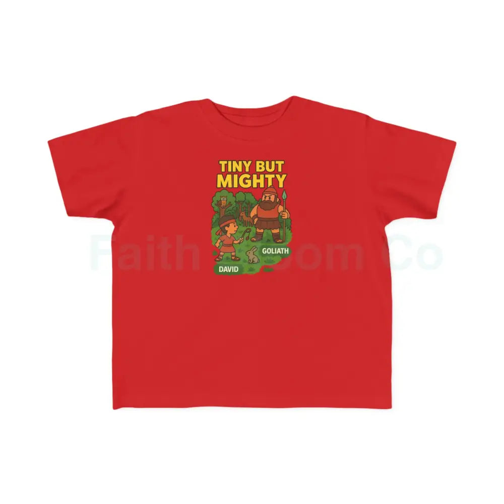 Toddler’s Tiny But Mighty Tee Kids’ Motivational T-Shirt Playful Youth Shirt Cute Toddler Apparel Fun Kids Gift