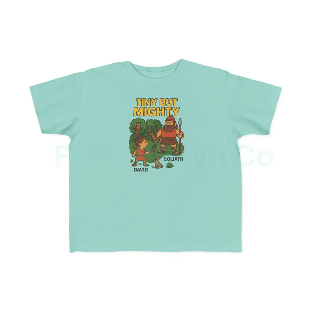 Toddler’s Tiny But Mighty Tee Kids’ Motivational T-Shirt Playful Youth Shirt Cute Toddler Apparel Fun Kids Gift