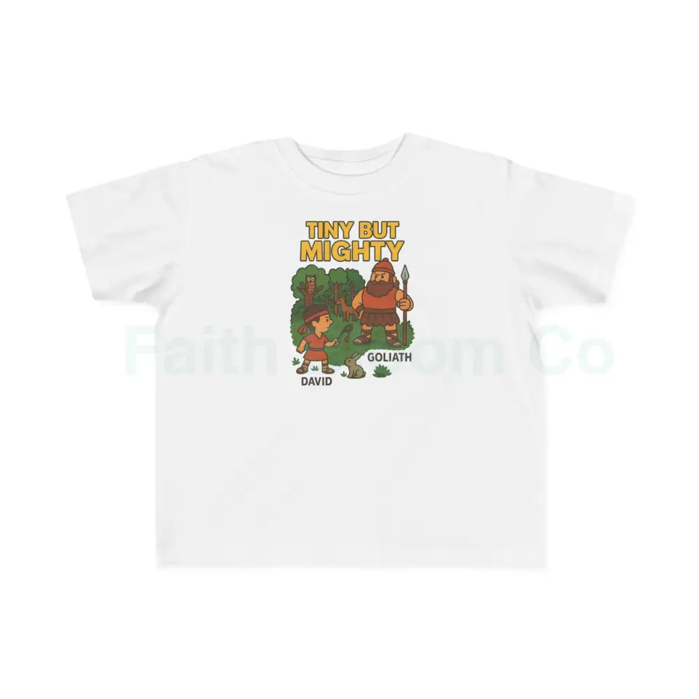 Toddler’s Tiny But Mighty Tee Kids’ Motivational T-Shirt Playful Youth Shirt Cute Toddler Apparel Fun Kids Gift