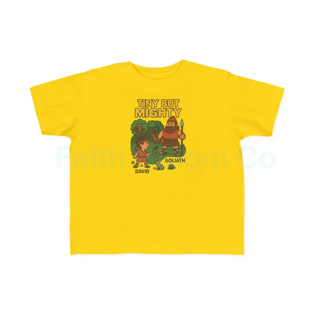 Toddler’s Tiny But Mighty Tee Kids’ Motivational T-Shirt Playful Youth Shirt Cute Toddler Apparel Fun Kids Gift