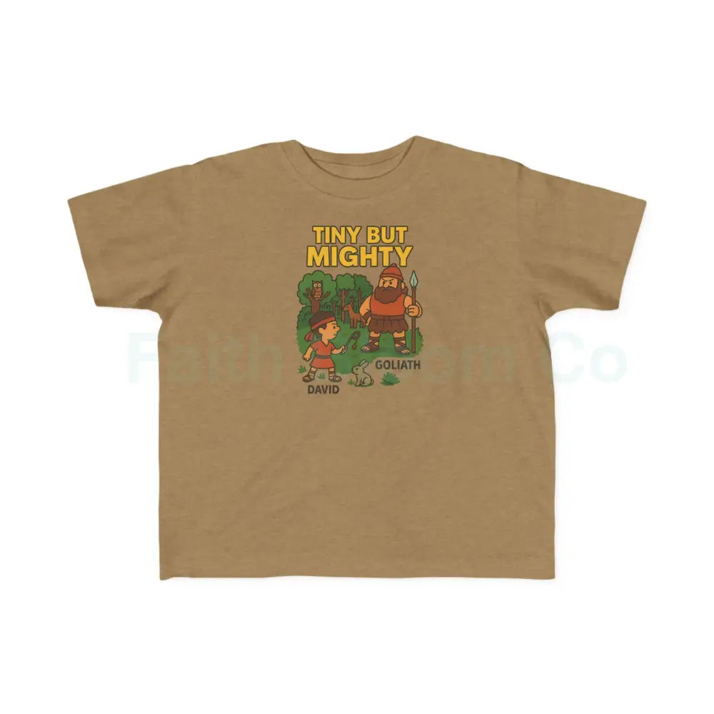 Toddler’s Tiny But Mighty Tee Kids’ Motivational T-Shirt Playful Youth Shirt Cute Toddler Apparel Fun Kids Gift