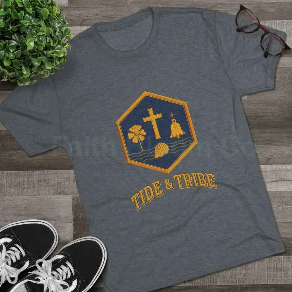 Tri-Blend Crew Tee Tide & Tribe Emblem Vintage-Inspired T-Shirt T-Shirt