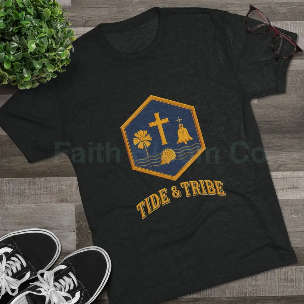 Tri-Blend Crew Tee Tide & Tribe Emblem Vintage-Inspired T-Shirt T-Shirt