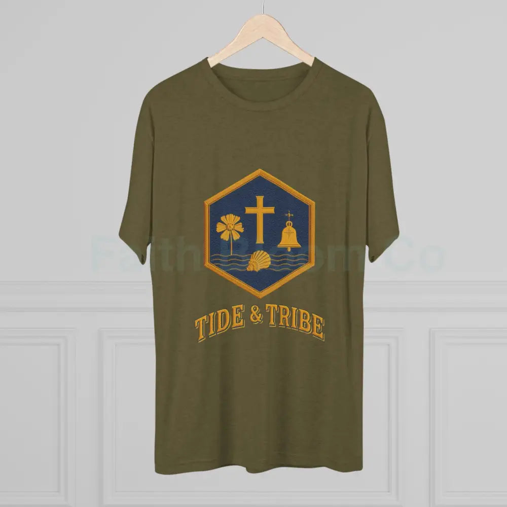 Tri-Blend Crew Tee Tide & Tribe Emblem Vintage-Inspired T-Shirt T-Shirt