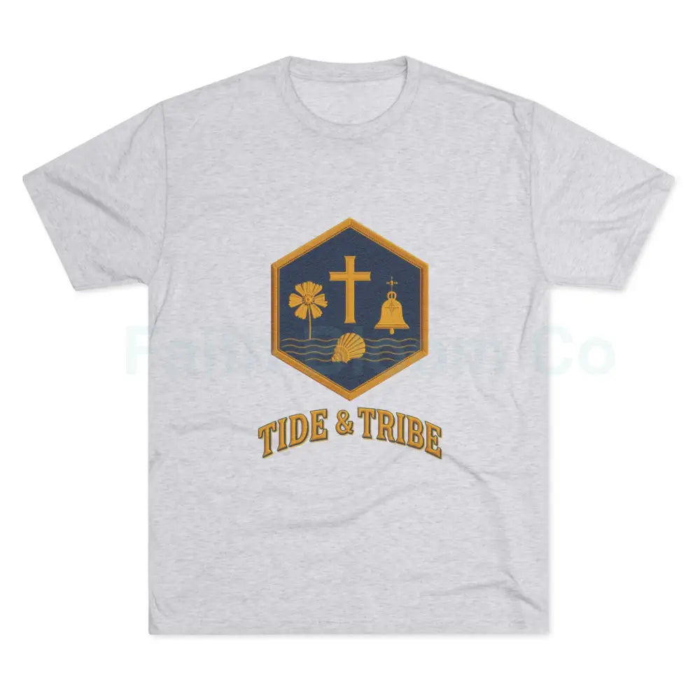 Tri-Blend Crew Tee Tide & Tribe Emblem Vintage-Inspired T-Shirt S / Tri-Blend White T-Shirt
