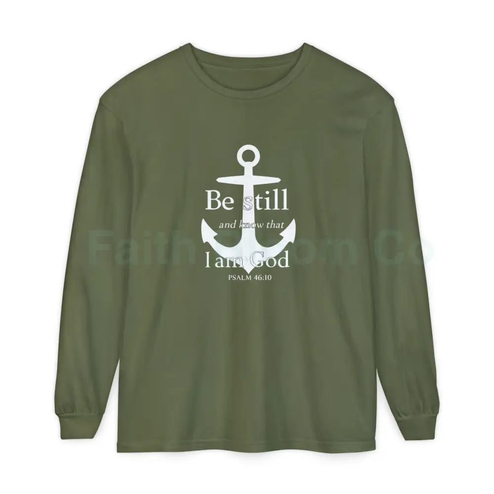 Unisex Garment-dyed Long Sleeve T-Shirt Hemp / S Long-sleeve