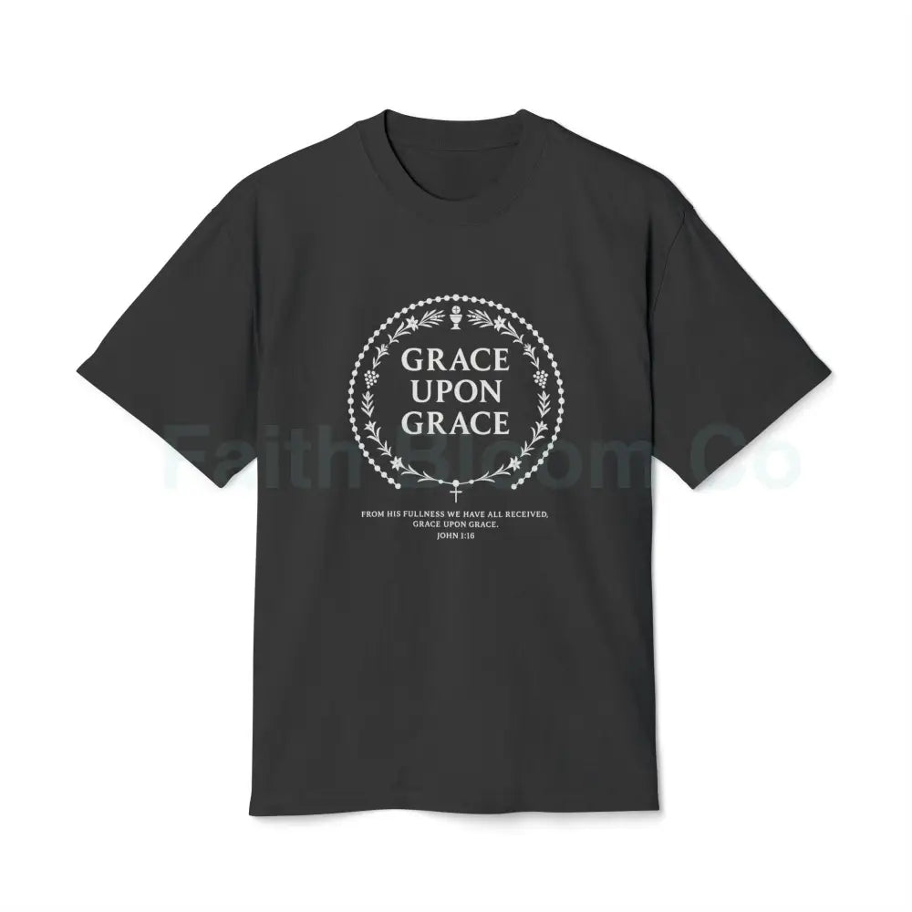 Unisex Heavy Faded Tee - Inspirational Grace Upon Grace Shirt Motivational Gift Casual Wear Everyday Comfort Perfect