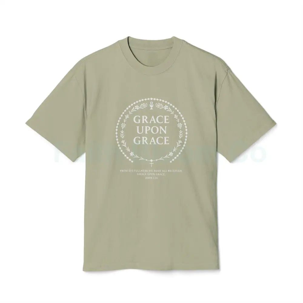 Unisex Heavy Faded Tee - Inspirational Grace Upon Grace Shirt Motivational Gift Casual Wear Everyday Comfort Perfect